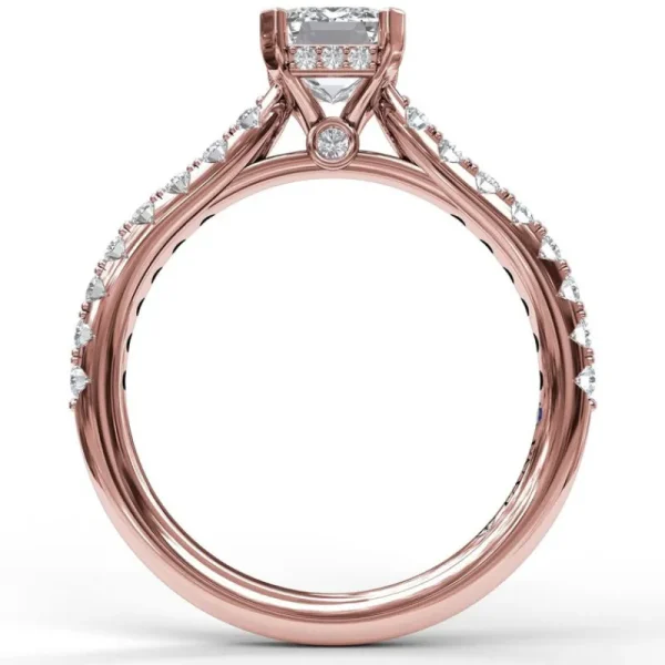 Online Fana Emerald Cut Solitaire With Hidden Halo
