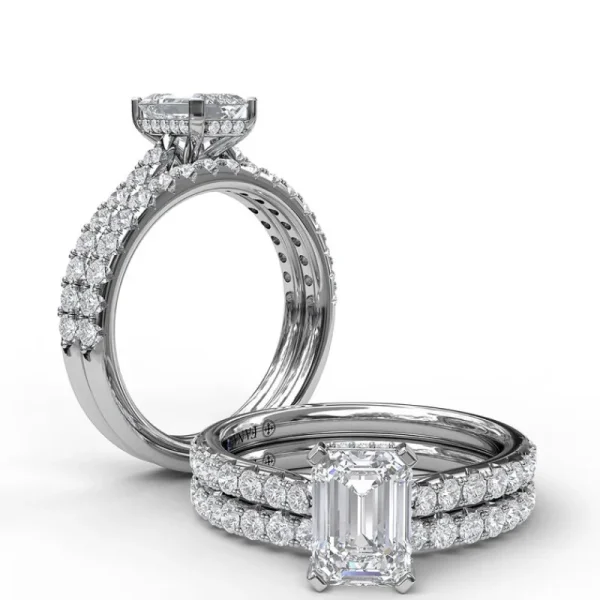 Online Fana Emerald Cut Solitaire With Hidden Halo