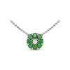 Hot Fana Emerald Flower Cluster Necklace