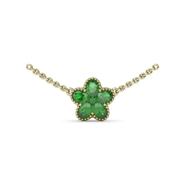 Hot Fana Emerald Magnolia Necklace