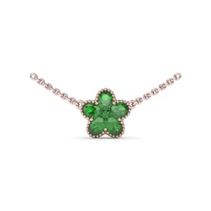 Hot Fana Emerald Magnolia Necklace