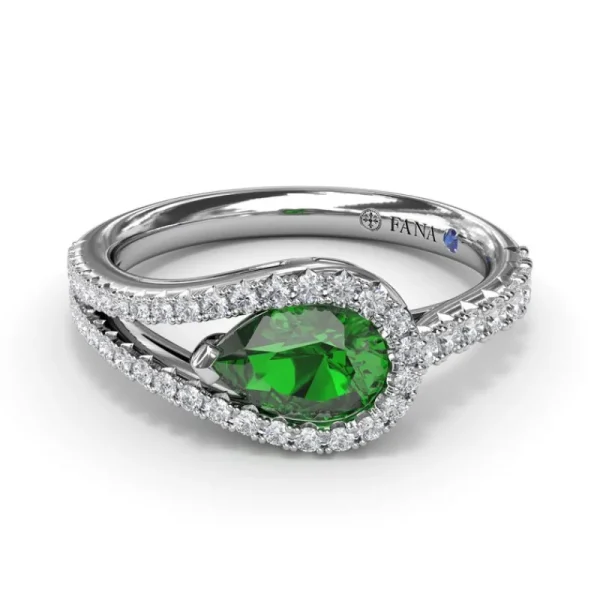 Best Fana Emerand and Diamond Wrap Ring