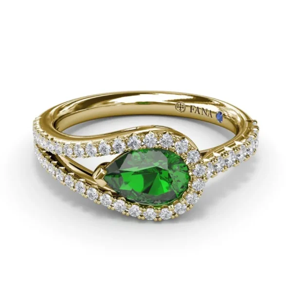 Best Fana Emerand and Diamond Wrap Ring