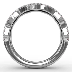 New Fana Endless Romance Ruby and Diamond Wave Ring