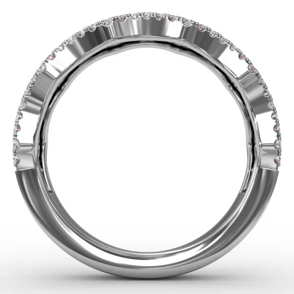 New Fana Endless Romance Ruby and Diamond Wave Ring