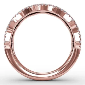 New Fana Endless Romance Ruby and Diamond Wave Ring