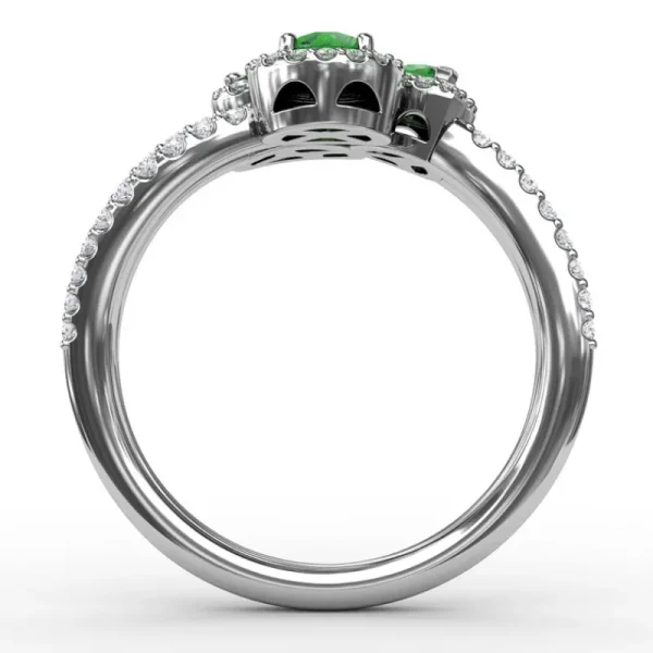 New Fana Feel The Elegance Emerald and Diamond Ring