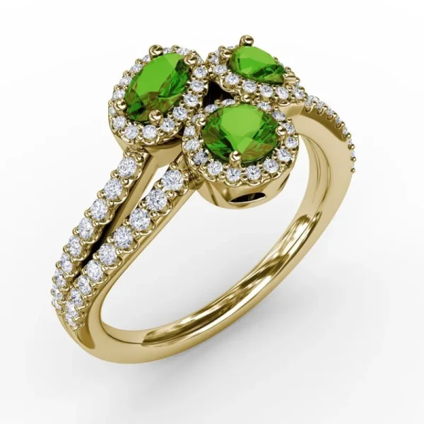 New Fana Feel The Elegance Emerald and Diamond Ring