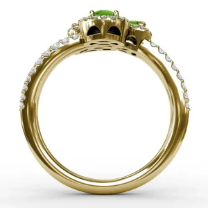 New Fana Feel The Elegance Emerald and Diamond Ring