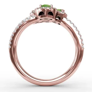 New Fana Feel The Elegance Emerald and Diamond Ring