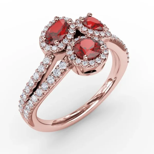 Hot Fana Feel The Elegance Ruby and Diamond Ring