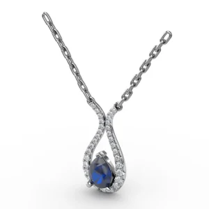 Hot Fana Feel The Love Sapphire and Diamond Pendant