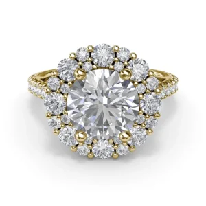 Outlet Fana Floral Cluster Diamond Engagement Ring