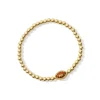 Outlet Kendra Scott Football Gold Stretch Bracelet in Orange Goldstone