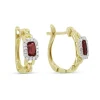 Online Kelley Collection Garnet & Diamond Hoop Earrings