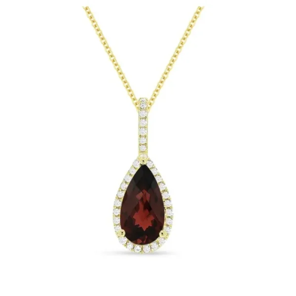 Hot Kelley Collection Garnet & Diamond Pendant
