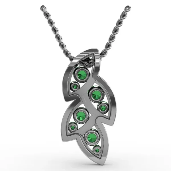 Outlet Fana Glam Galore Emerald and Diamond Leaf Pendant