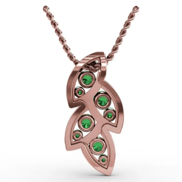 Outlet Fana Glam Galore Emerald and Diamond Leaf Pendant