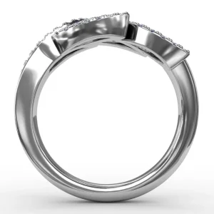 Fashion Fana Glam Galore Sapphire and Diamond Leaf Ring