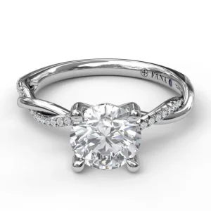 New Fana Gold And Diamond Twist Engagement Ring