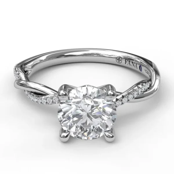 New Fana Gold And Diamond Twist Engagement Ring