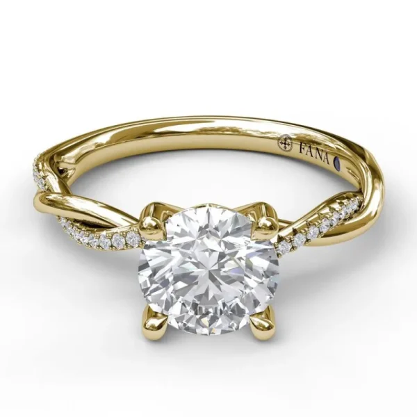 New Fana Gold And Diamond Twist Engagement Ring