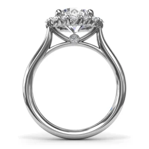 Sale Fana Graduated Halo Diamond Engagement Ring
