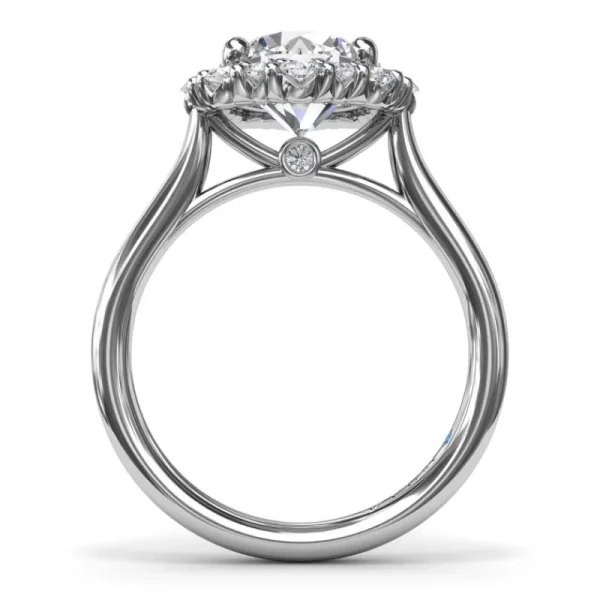 Sale Fana Graduated Halo Diamond Engagement Ring