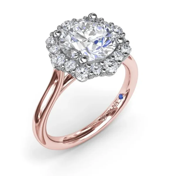 Sale Fana Graduated Halo Diamond Engagement Ring