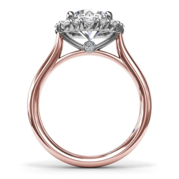 Sale Fana Graduated Halo Diamond Engagement Ring