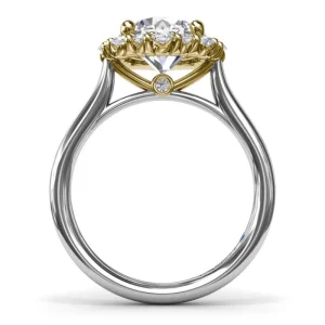 Sale Fana Graduated Halo Diamond Engagement Ring