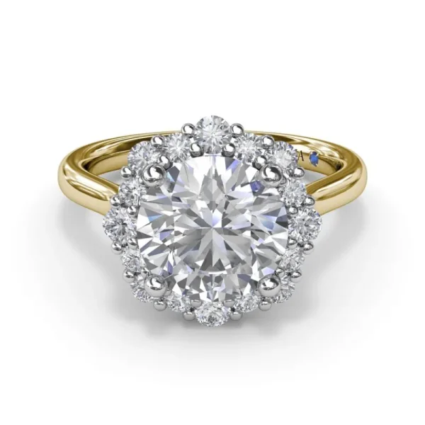 Sale Fana Graduated Halo Diamond Engagement Ring