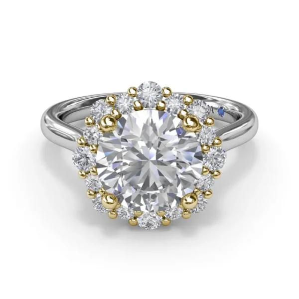 Sale Fana Graduated Halo Diamond Engagement Ring