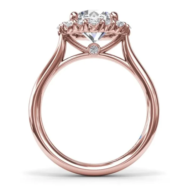 Sale Fana Graduated Halo Diamond Engagement Ring