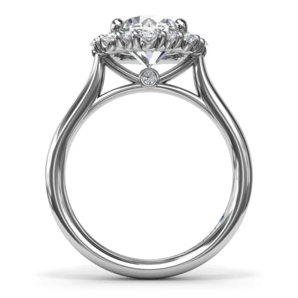Sale Fana Graduated Halo Diamond Engagement Ring