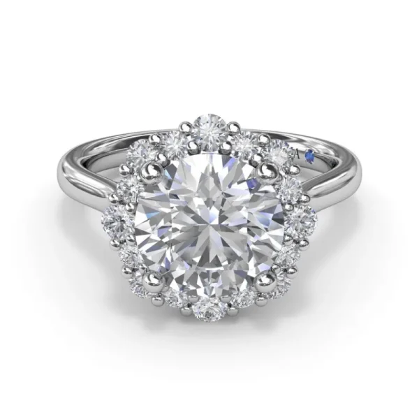Sale Fana Graduated Halo Diamond Engagement Ring