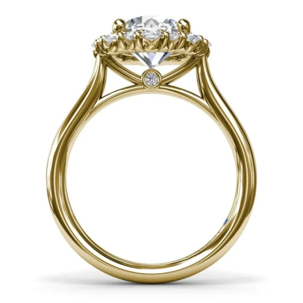 Sale Fana Graduated Halo Diamond Engagement Ring