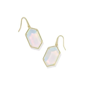 Online Kendra Scott Hallie Gold Drop Earrings in Opalite Illusion