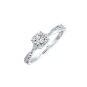 Hot Kelley Collection Halo Diamond Engagement Ring
