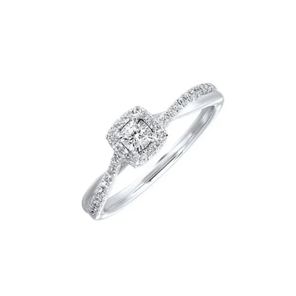 Hot Kelley Collection Halo Diamond Engagement Ring