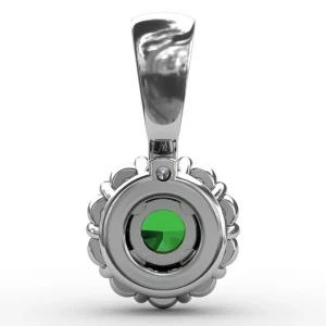 Best Fana Halo Emerald and Diamond Pendant