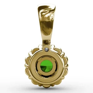 Best Fana Halo Emerald and Diamond Pendant