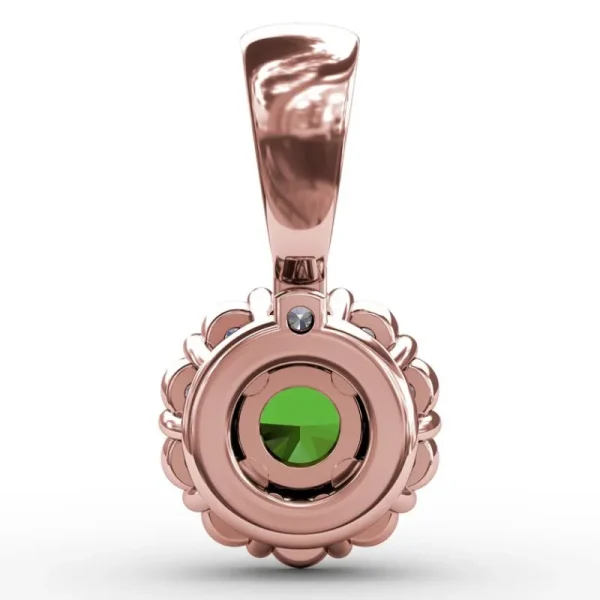 Best Fana Halo Emerald and Diamond Pendant