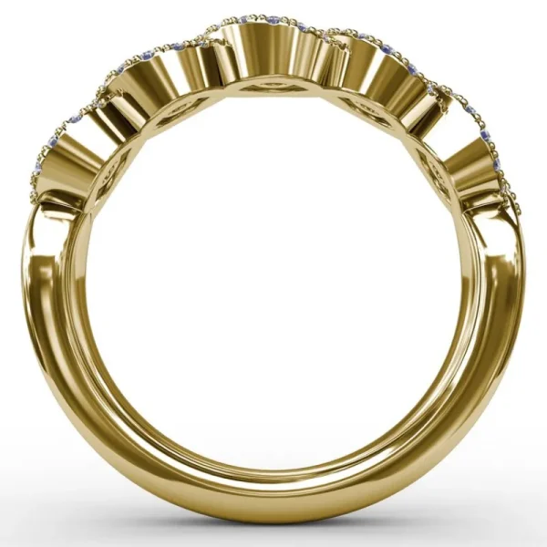 New Fana Hold Me Close Sapphire and Diamond Twist Ring
