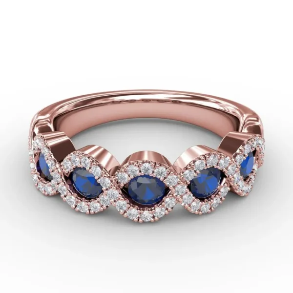 New Fana Hold Me Close Sapphire and Diamond Twist Ring