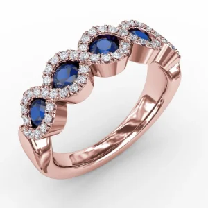 New Fana Hold Me Close Sapphire and Diamond Twist Ring
