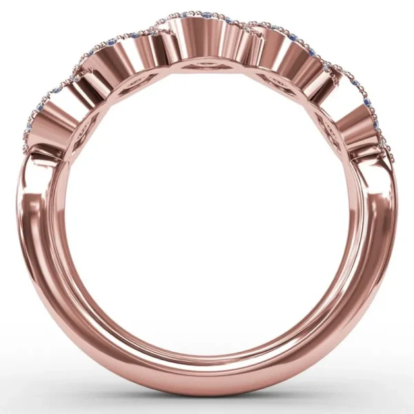 New Fana Hold Me Close Sapphire and Diamond Twist Ring