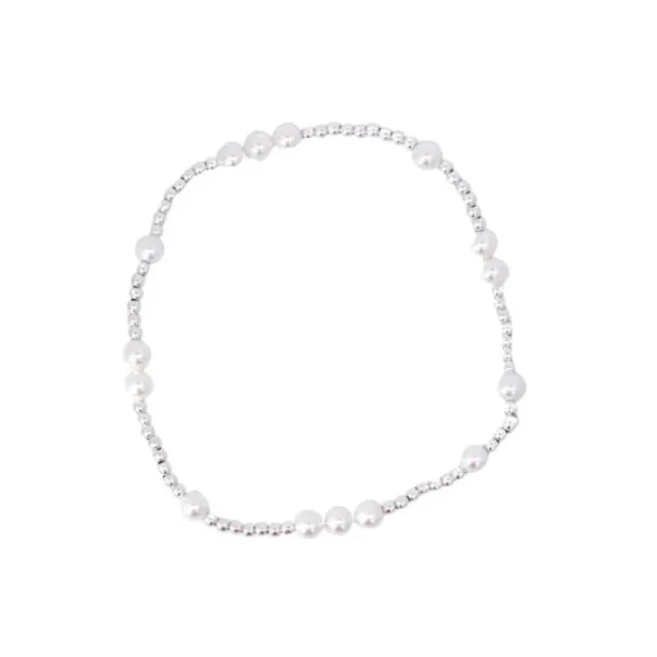 Fashion ENewton Design Hope Unwritten Sterling 4 mm Bead Bracelet-Pearl