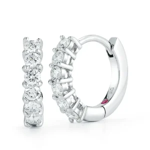 Outlet Roberto Coin Huggie Diamond Earrings