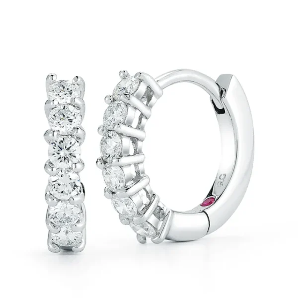 Outlet Roberto Coin Huggie Diamond Earrings